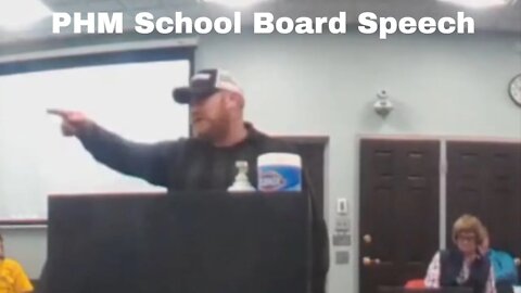 My School Board Speech - PHM Schools