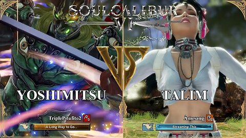 SoulCalibur VI — TriplePitufito2 (Yoshimitsu) VS Amesang (Talim) | Xbox Series X Ranked