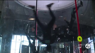 Indoor Skydivers training for world cup