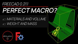 👍 FreeCAD Mass Properties - FreeCAD Macros Tutorial - FreeCAD FCInfo