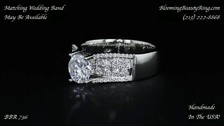 BBR 736 Handmade In The USA Floating Diamond Engagement Ring