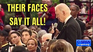 A SLURRING Joe Biden tries to tell a JOKE, and it BOMBS! 😬😬😬