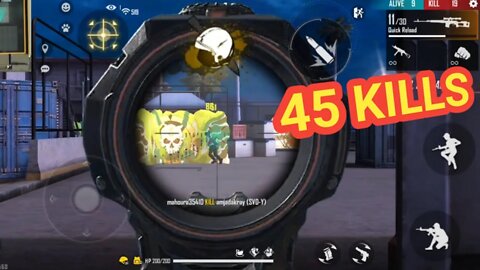 4 Minutes Garena free fire training ground mode I 45 kills🎯 (Part 2)