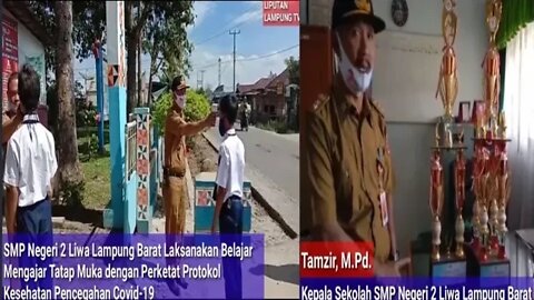 SMP Negeri 2 Liwa Lampung Barat mulai Belajar Mengajar Tatap Muka dengan Protokol Kesehatan ketat