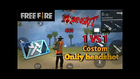 1V1 Costom Free Fire Headshot Gameplay