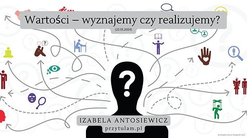 Izabela Antosiewicz: Wartości – wyznajemy czy realizujemy? (22.01.2024)