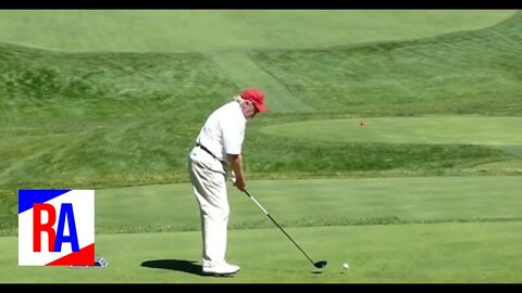 President Trump Scores As Golf Shot Lands On Target