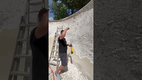 Pool Renovation Episode 6: Removing old plaster from swimming pool shell #shorts