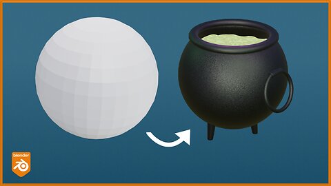 How to make a magical cauldron in Blender 3.3 #3dmodeling #halloween