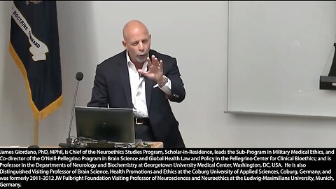 James Giordano | Why Is Dr Giordano Talking About the Medical Branches of NATO Conjuring Up Some Nano-Particulate Dust That Can Cause Stroke Epidemics? "Nano-Particulate Stroke or a Hemorrhagic Diathesis (People Having Brain Bleeds)."