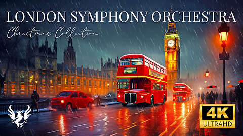 London Symphony Orchestra ❤️ Christmas Classics 🎄 Christmas Fireplace with Crackling Sounds 🔥 4K