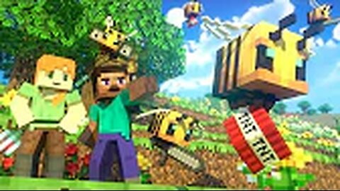BEES FIGHT - Alex and Steve Life (Minecraft Animation