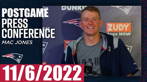 Mac Jones Press Conference - November 6, 2022 (NFL Patriots vs Colts Postgame)