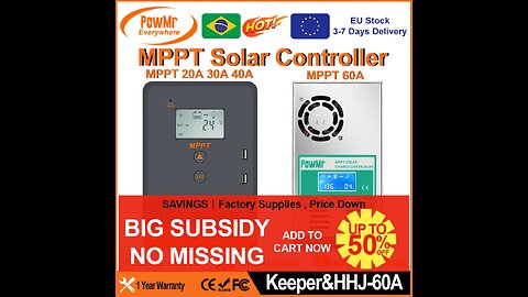 MPPT Solar Charge Controller 12V 24V 36V 48V