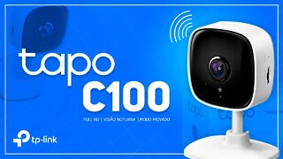 TP Link TAPO C100 - Câmera WIFI FULL HD e muito COMPLETA!