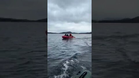 Thrashing the RIB on a Loch Lomond - 4.2m collapsible RIB, 25 horsepower Yamaha 4 stroke outboard