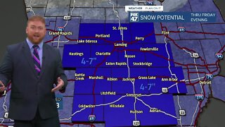 Accumulating snow through Friday afternoon