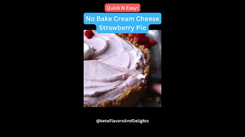 No Bake Cream Strawberry Pie