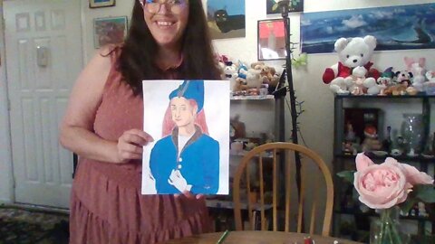 Working On the Hurrem Sultan Colored Pencil Drawing