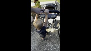 Toddler Pushed His Baby Sister in her Stroller