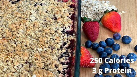 Berry Crumble with Frozen Berries | Low Calorie Desserts