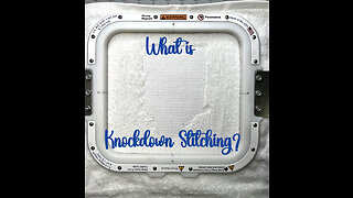 What is a Knockdown stitch in embroidery