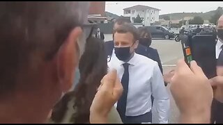 French President Emmanuel Macron gets slapped by a woman after calling for One World Government