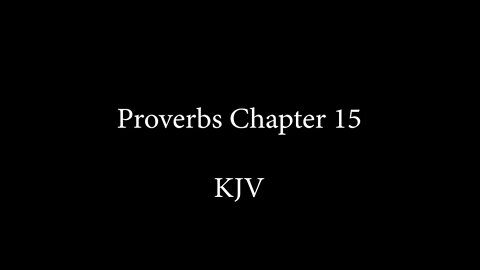 Proverbs Chapter 15 KJB