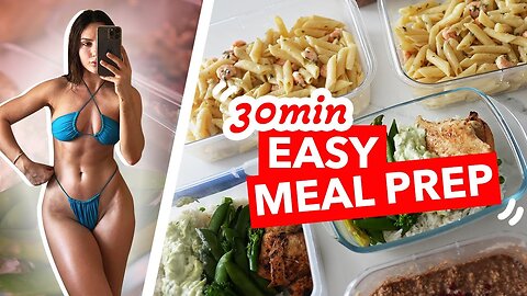 HIGH PROTEIN MEAL PREP IN UNDER 30 MINUTES | Krissy Cela