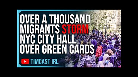 Over A THOUSAND Migrants Storm NYC City Hall, Say They Were Promised Green Cards