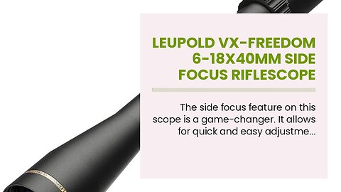 Leupold VX-Freedom 6-18x40mm Side Focus Riflescope