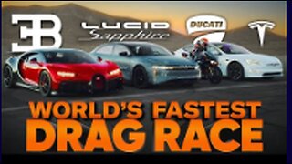 The World's Quickest Cars: Lucid Air Sapphire v Bugatti Chiron v Tesla Plaid - Cammisa's Drag Race