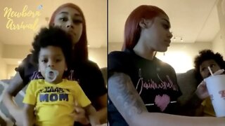 NBA Youngboy & Jania Son Kacey Finesses Her Drink! 🥤