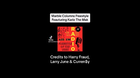 Marble Columns Freestyle Featuring Artist Kario The Mak