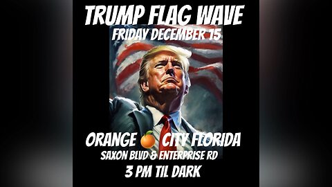 Trump flag wave