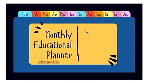 Educational Planning Template Idea #bulletjournal #planning #education