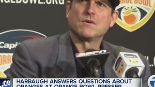 Jim Harbaugh's Orange Bowl press conference included questions about... oranges