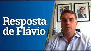 Resposta de Flávio Bolsonaro às acusações de lavagem com chocolate e imóveis feitas pelo MP