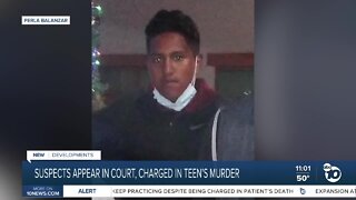 Three suspects in teen's death appear in court