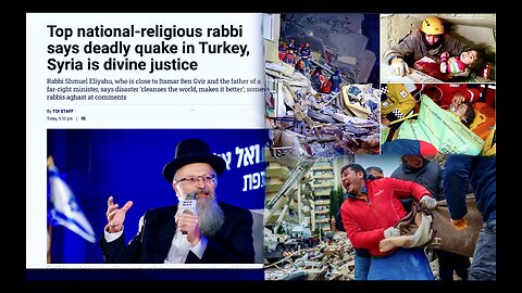 Israel Top National Religious Rabbi Cites Prophecy Revenge Turkey Syria Earthquake Is Divine Justice