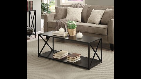 Convenience Concepts Ledgewood Coffee Shelf Table, Black