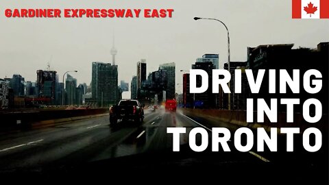 Driving Into Toronto on the Gardiner Expressway East