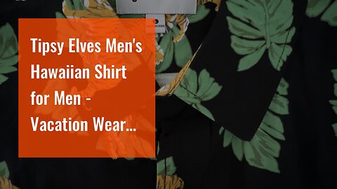 Tipsy Elves Men's Hawaiian Shirt for Men - Vacation Wear Beach Shirts for Men - Short Sleeve Bu...