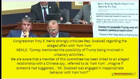 Congressman Troy E. Nehls strongly criticizes Rep. Swalwell regarding the alleged affair