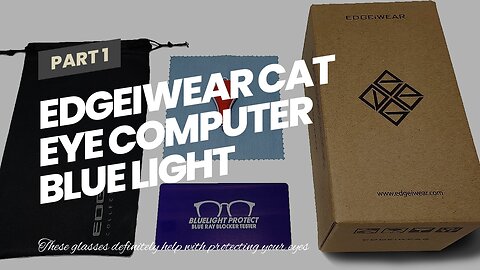 EDGEIWEAR Cat Eye Computer Blue Light Blocking Glasses with TR90 Frame for Digital Eye Strain F...