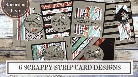 6 Scrappy Strip Cards | Stampin' Up! Gilded Autumn
