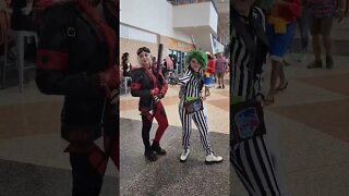 Harley Quinn and BeetleJuice Cosplay Tampa Comic Con