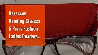 Kerecsen Reading Glasses 5 Pairs Fashion Ladies Readers Spring Hinge with Pattern Print Eyeglas...