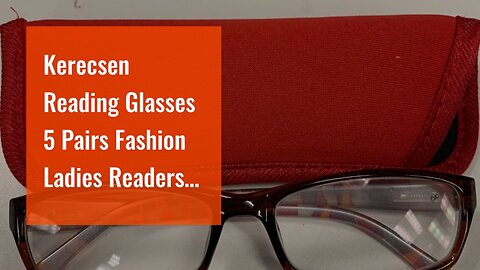 Kerecsen Reading Glasses 5 Pairs Fashion Ladies Readers Spring Hinge with Pattern Print Eyeglas...