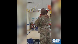 Watch: Deployed Tampa dad surprises daughter at Pre-K